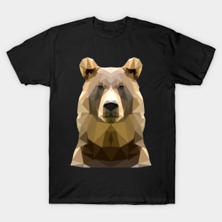 Low Polygon Grizzly Bear T-Shirt